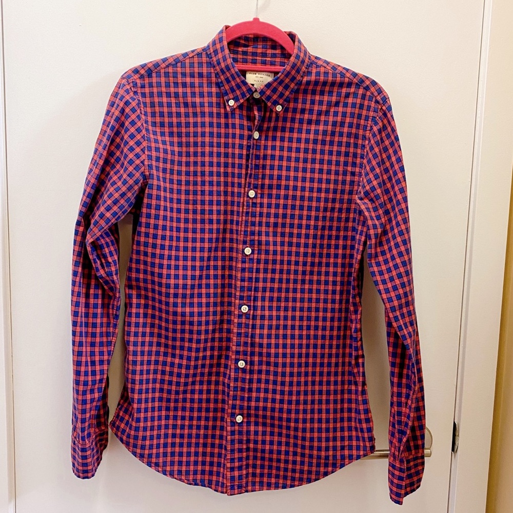 🔥MASSIVE CLEARANCE!💸 5 ITEMS/$40💗 Club Monaco Checkered Button Down
